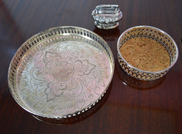 Silver Plate Ronson Crown Table Lighter and Other Unique Items