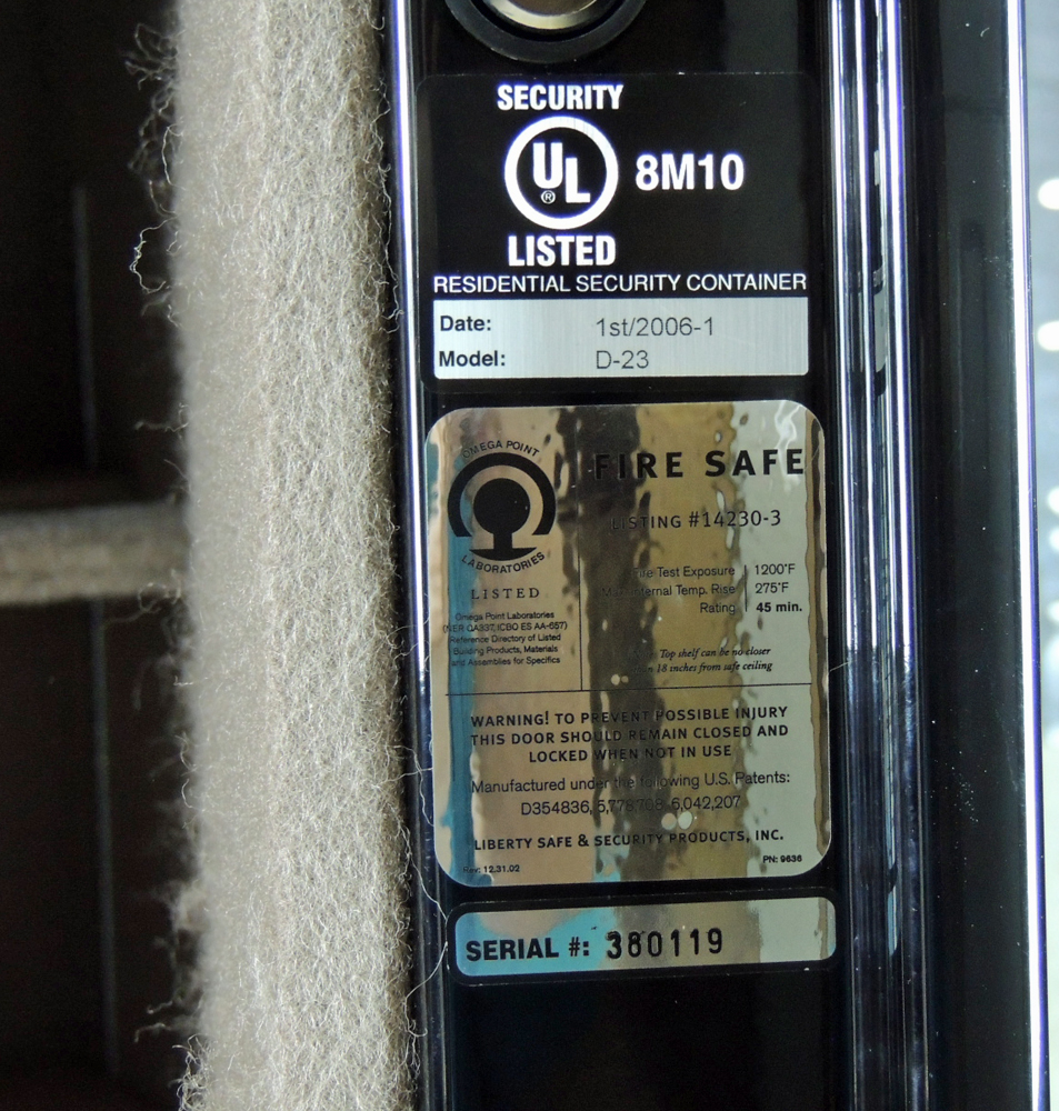 Freedom Security by Liberty Model Gun Safe Model D-23