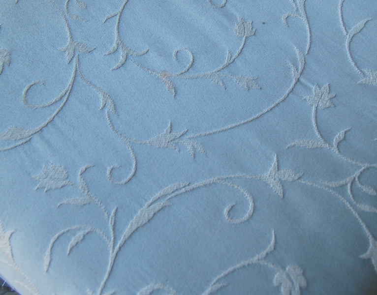 Embroidered Blue Vanity Chair