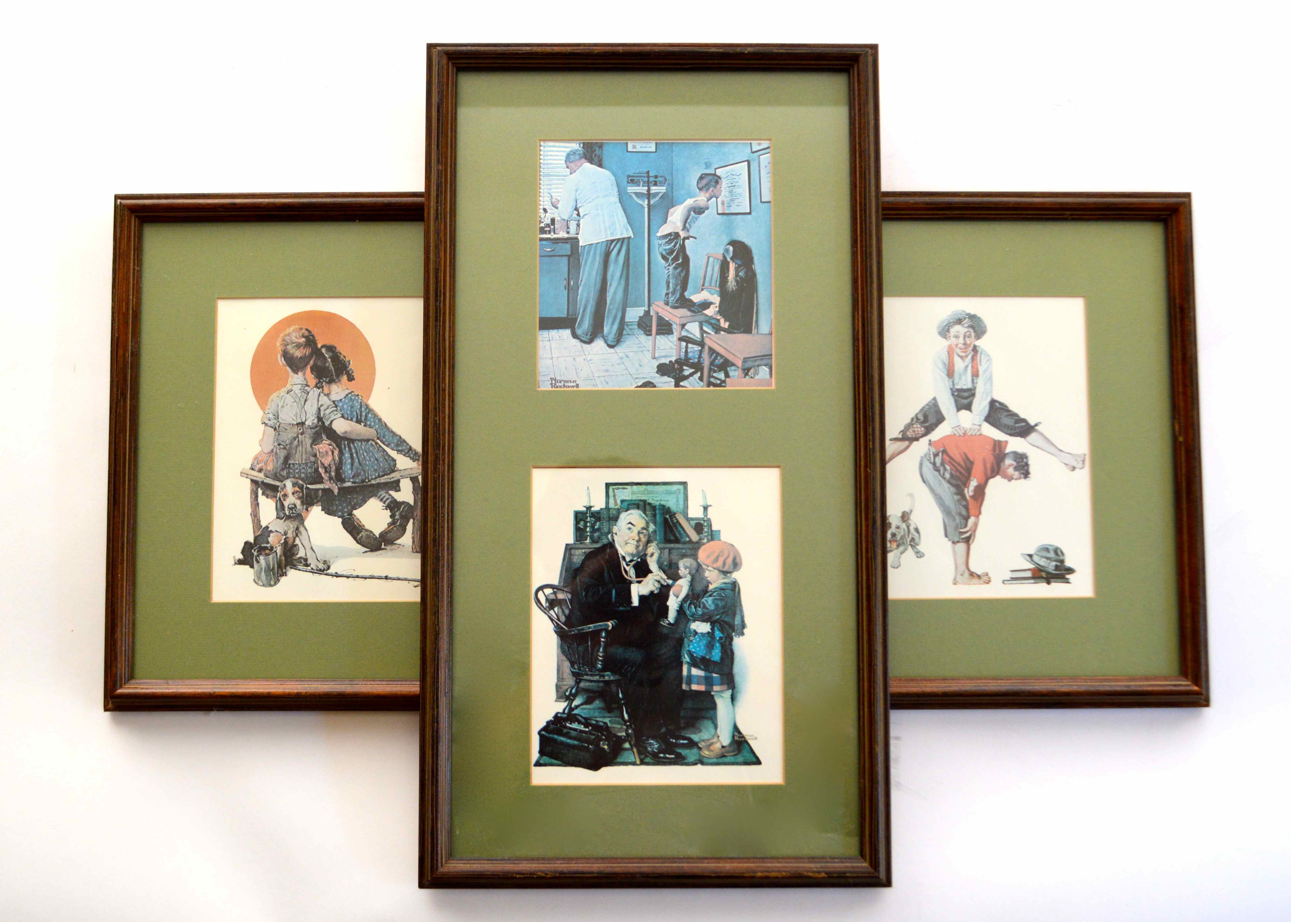 Pair of Framed Norman Rockwell Prints