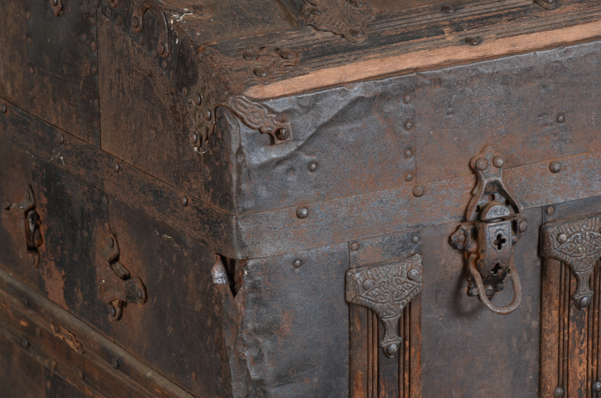 Antique Camel Back Steamer Trunk