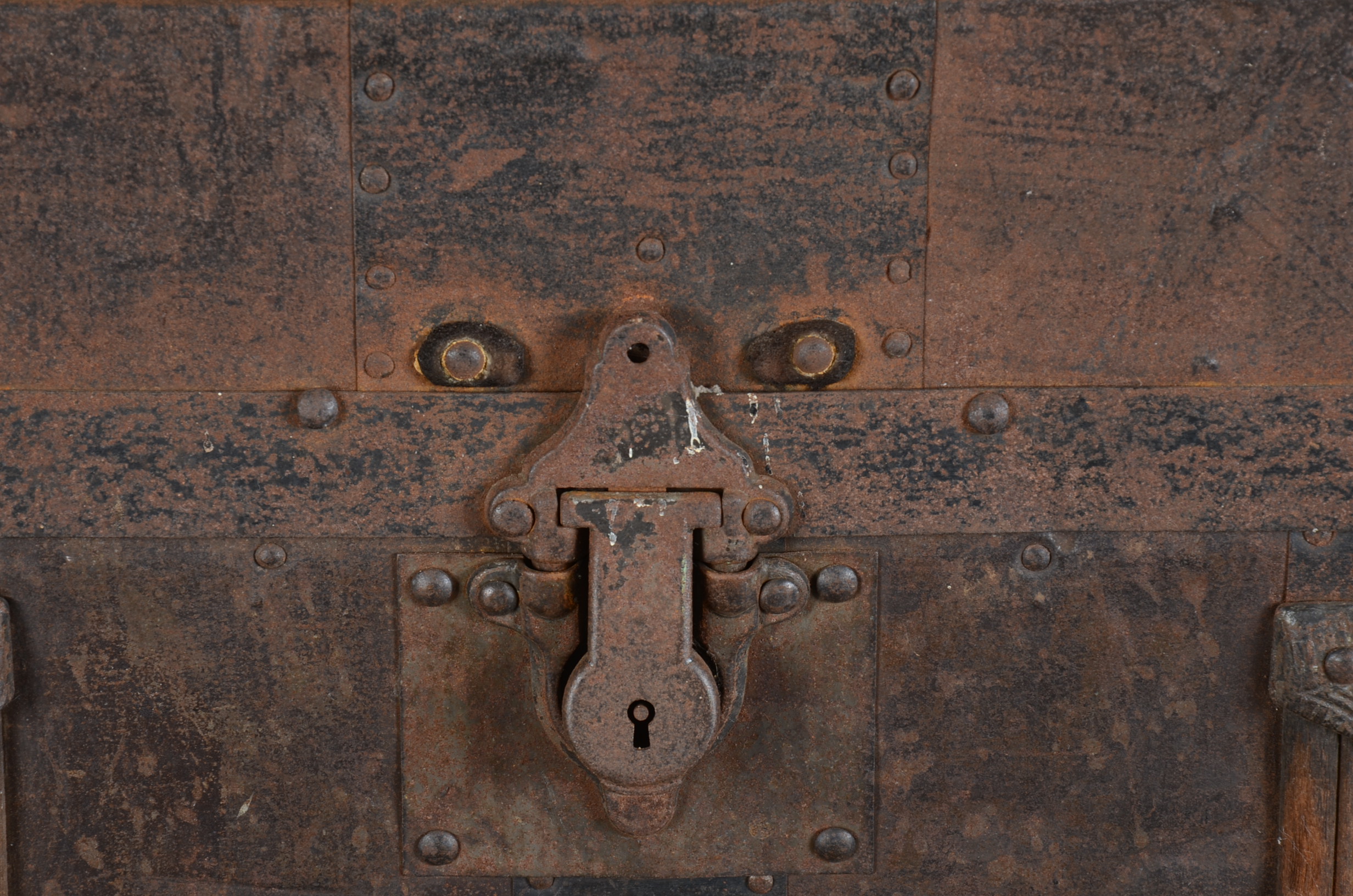 Antique Camel Back Steamer Trunk