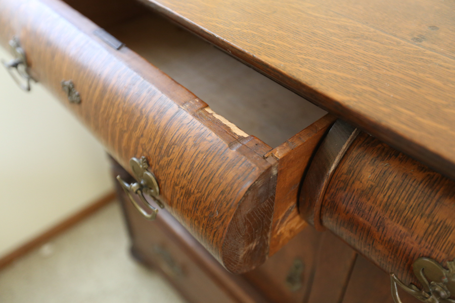 Antique Tigerwood Sideboard Buffet