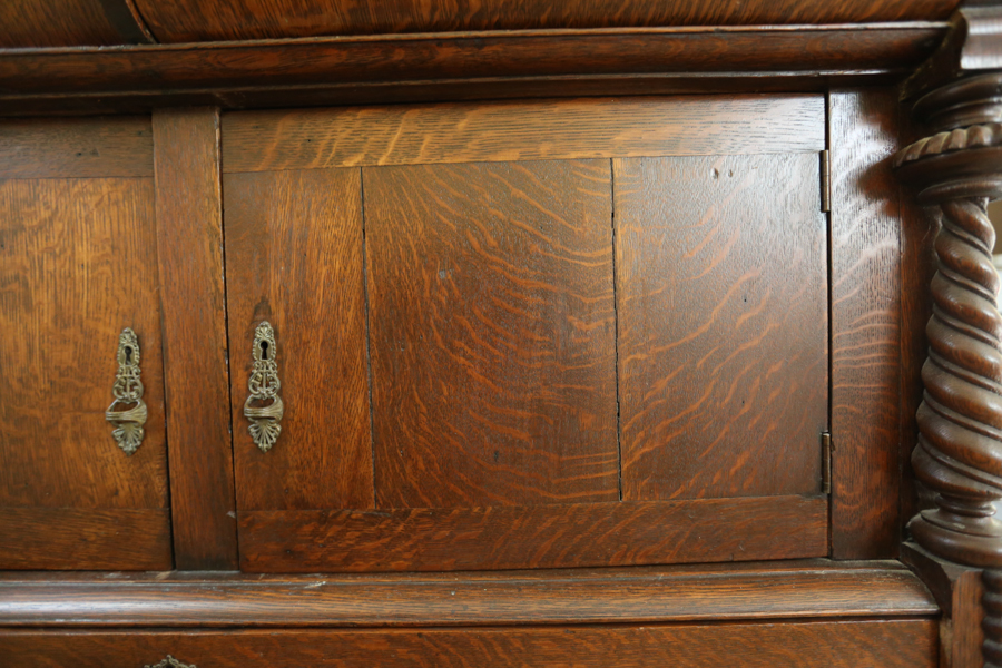 Antique Tigerwood Sideboard Buffet