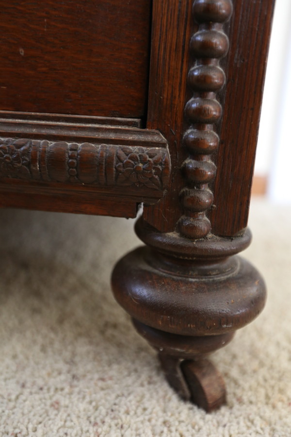 Antique Tigerwood Sideboard Buffet