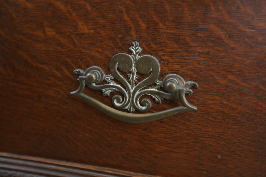 Antique Tigerwood Sideboard Buffet