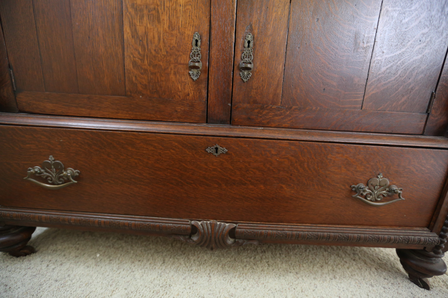 Antique Tigerwood Sideboard Buffet