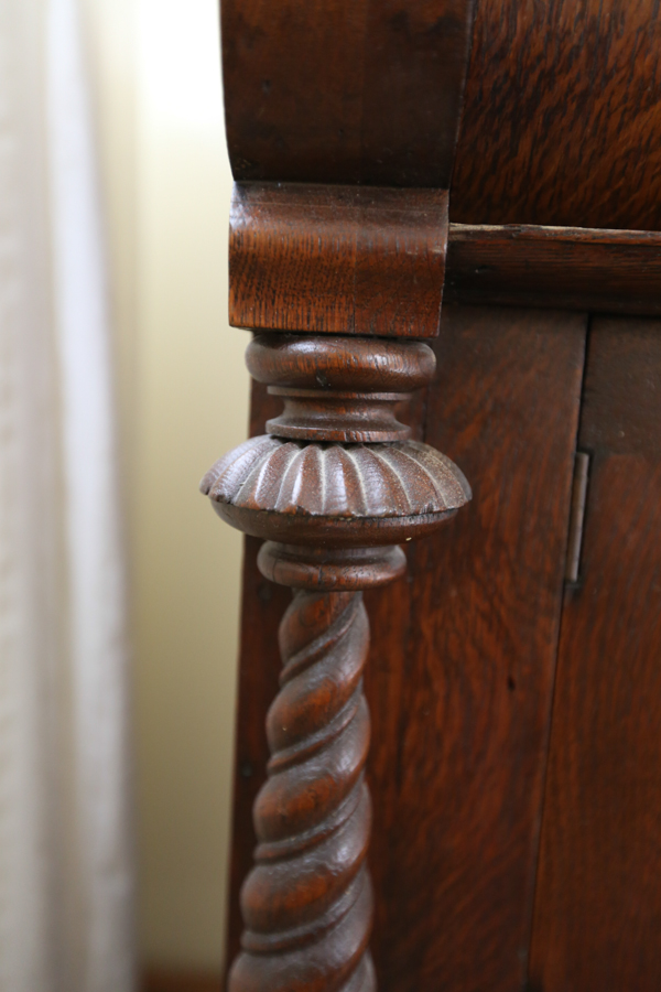 Antique Tigerwood Sideboard Buffet