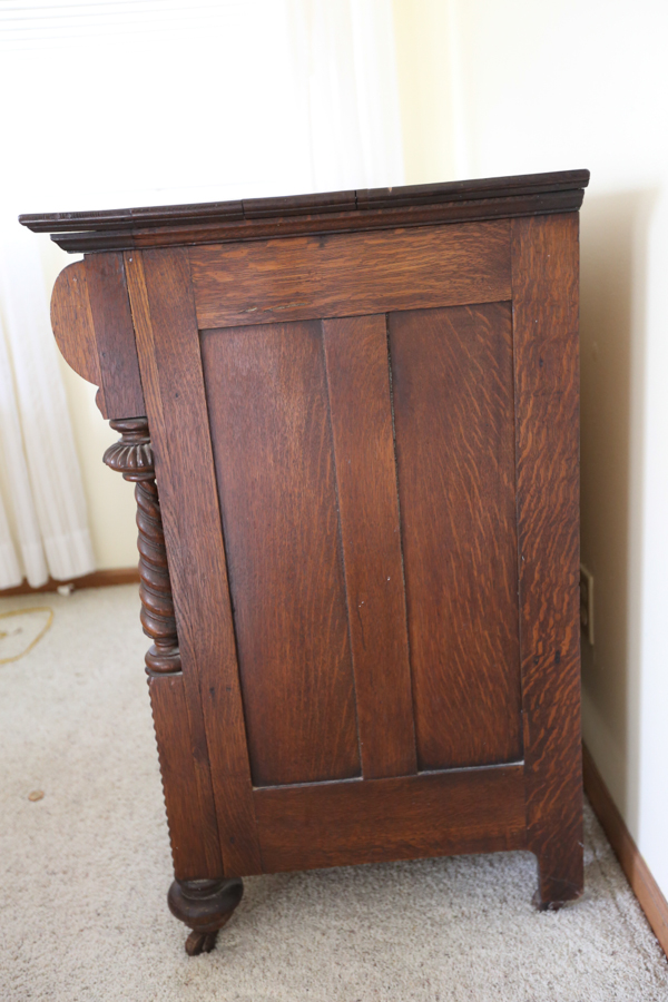 Antique Tigerwood Sideboard Buffet