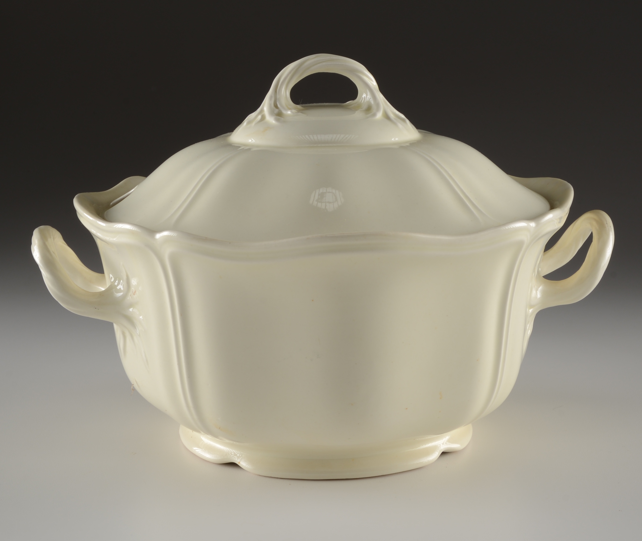 Two Covered Wedgwood and Crooksville Bowls