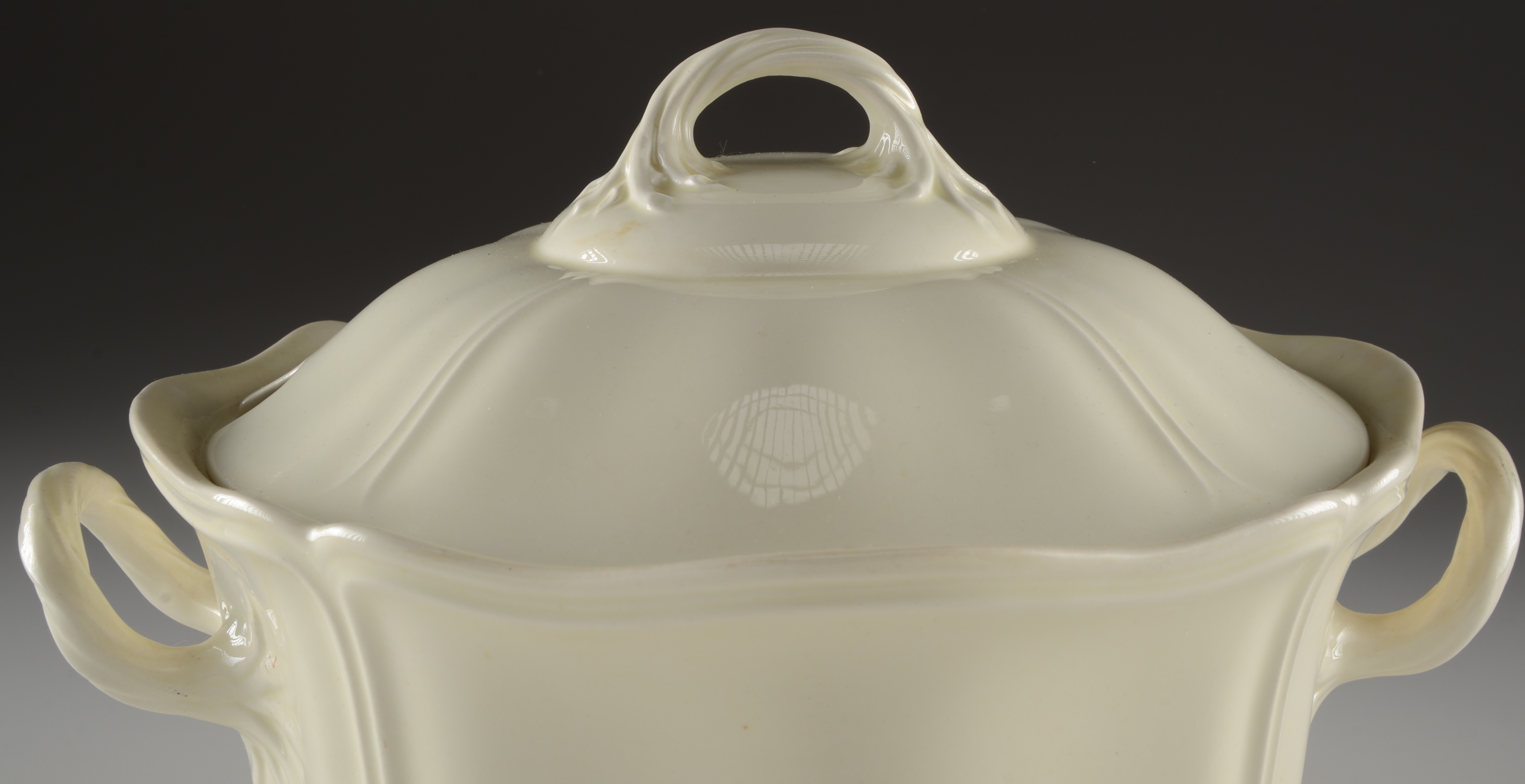 Two Covered Wedgwood and Crooksville Bowls