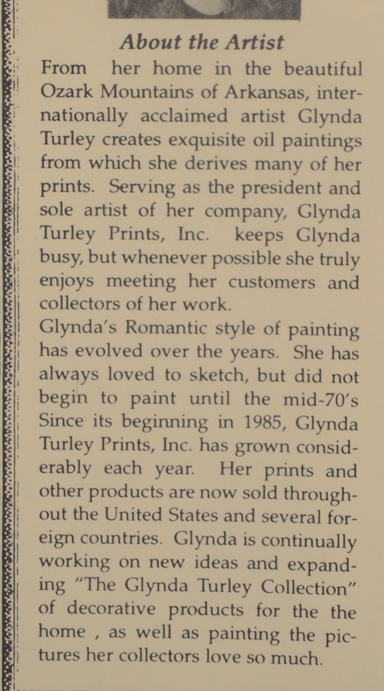 Signed and Numbered Print by Artist Glynda Turley