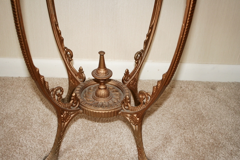 Ornate Gold Tone Side Table
