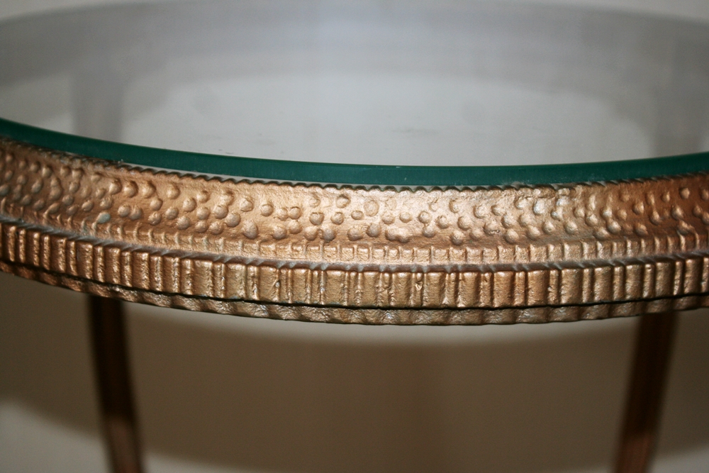 Ornate Gold Tone Side Table