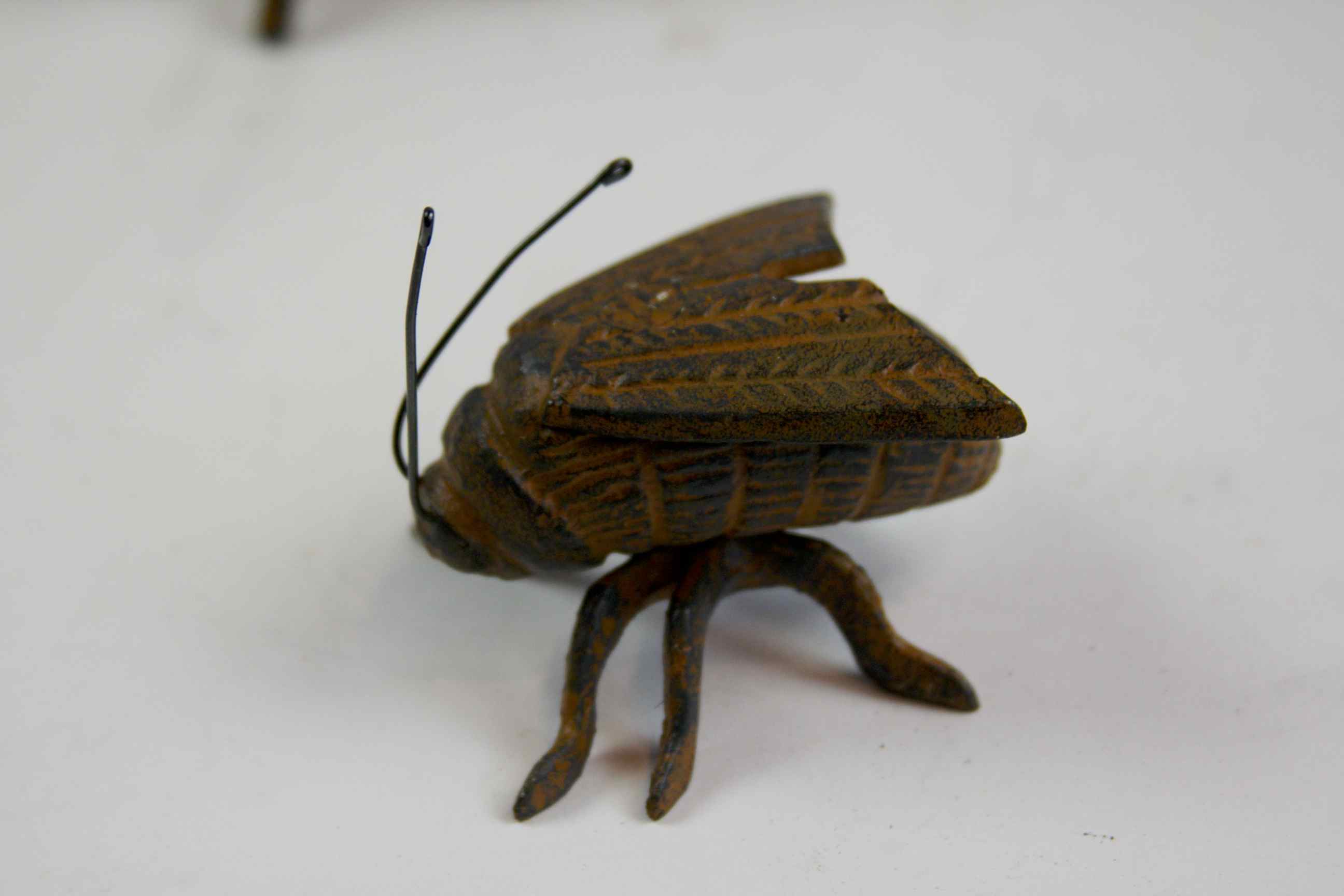 Collection of Six Cast Iron Insects