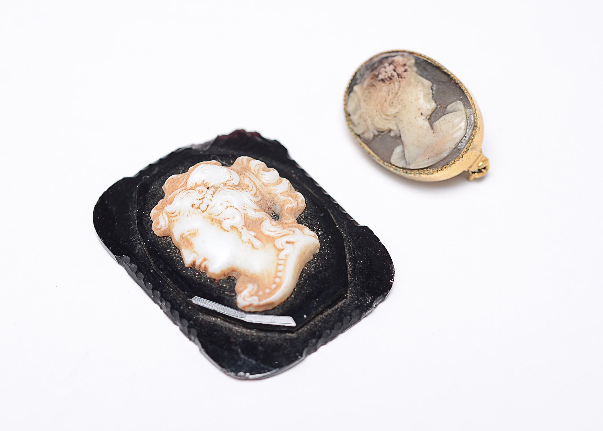 Two Vintage Carved Cameos
