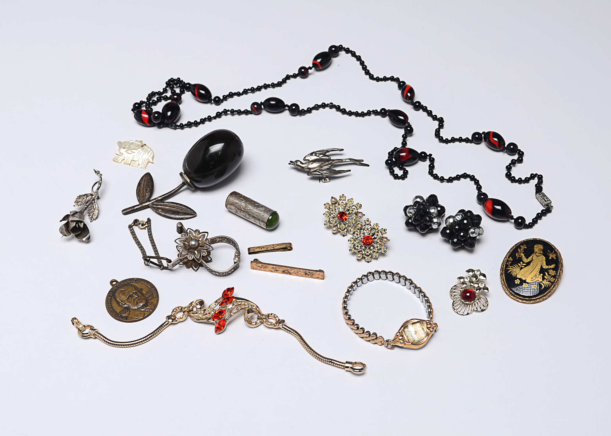 Assortment of Jewelry Items and Three Non-Jewelry Items