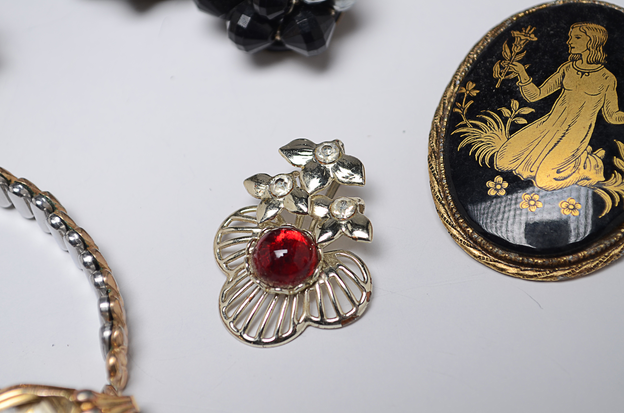 Assortment of Jewelry Items and Three Non-Jewelry Items