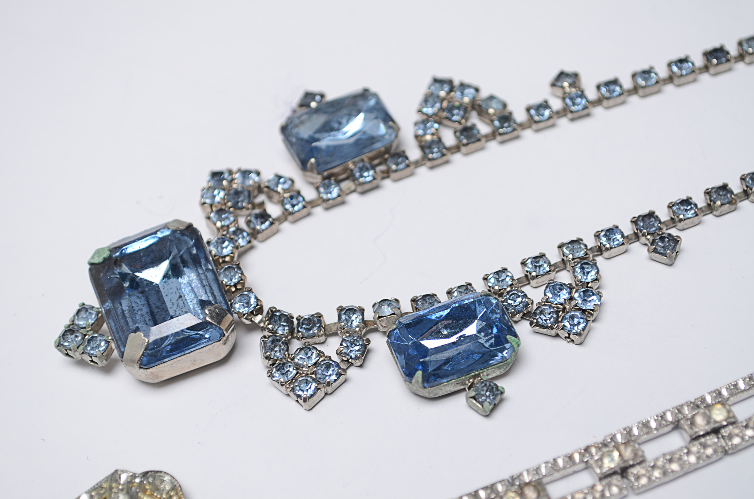 Assortment of Vintage Rhinestone Jewelry Items