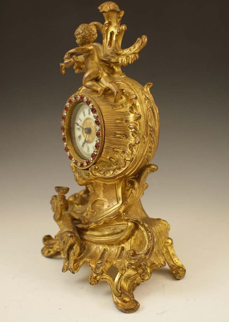 1892 Ansonia Mantel Clock with Rhinestones