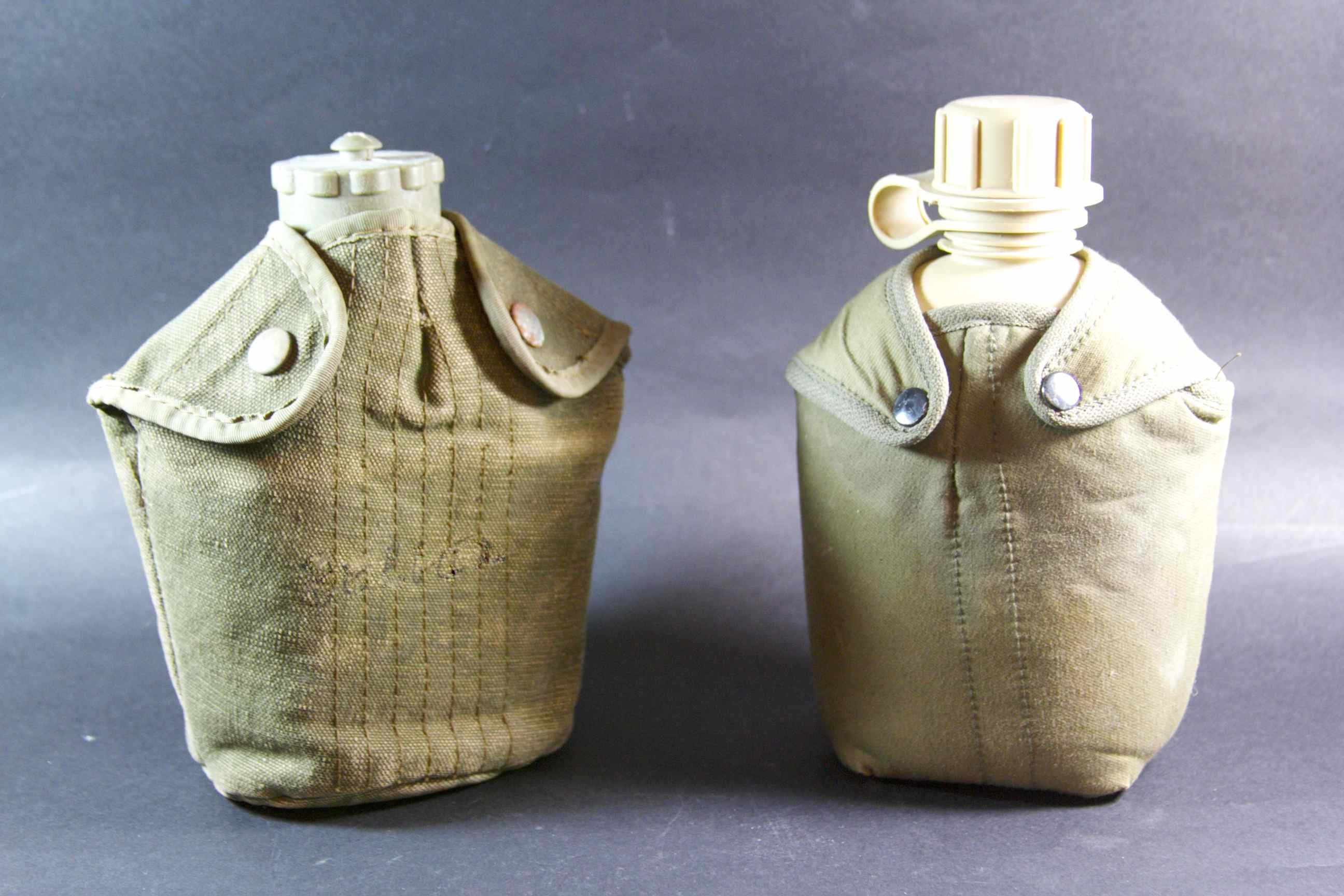 Pair of Modern Era U.S. and Israeli Plastic Military Canteens