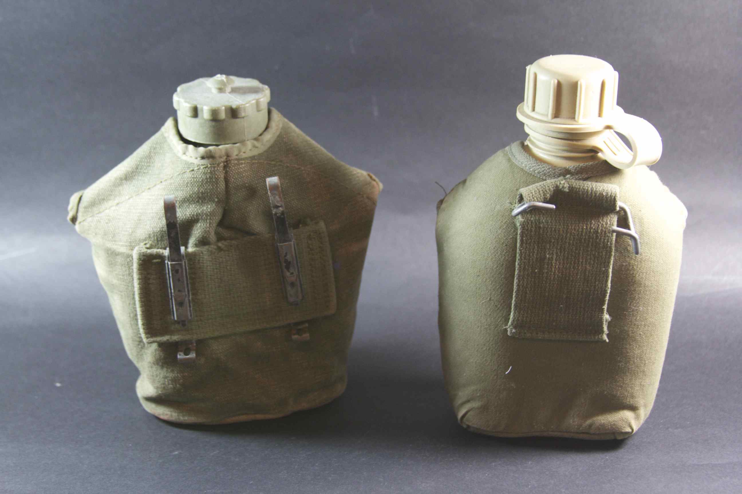 Pair of Modern Era U.S. and Israeli Plastic Military Canteens