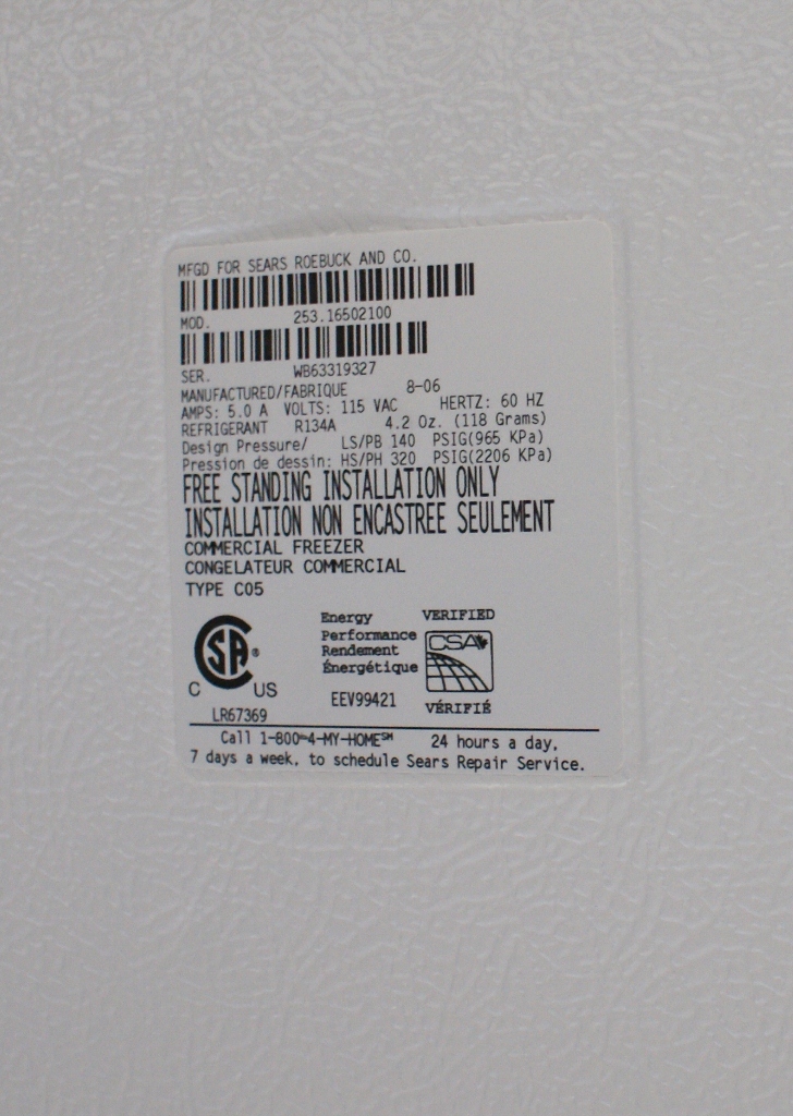 Working Kenmore Chest Freezer