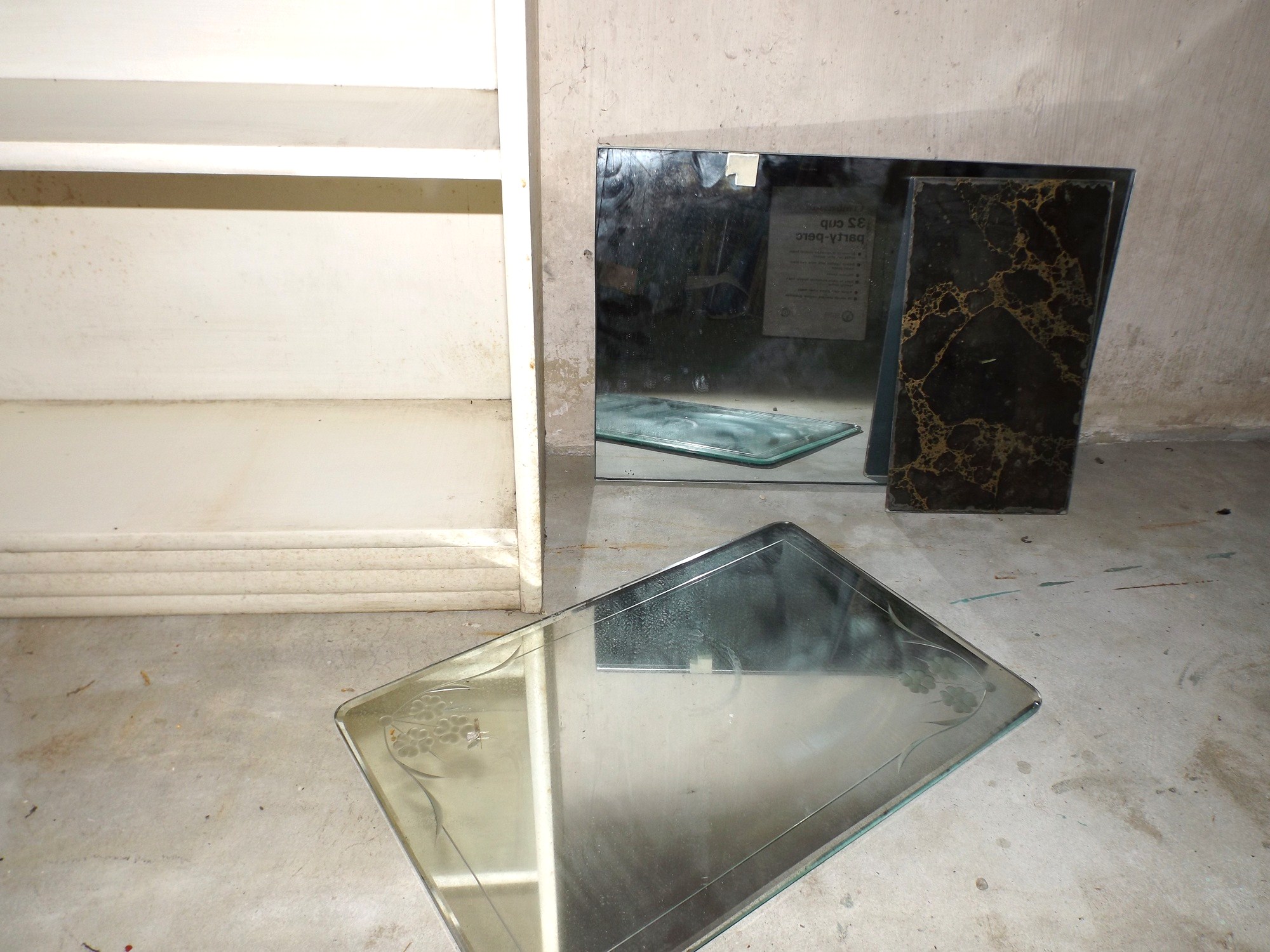 Vintage Bookcase, Iron Plant Stands, Mirrors, Stool