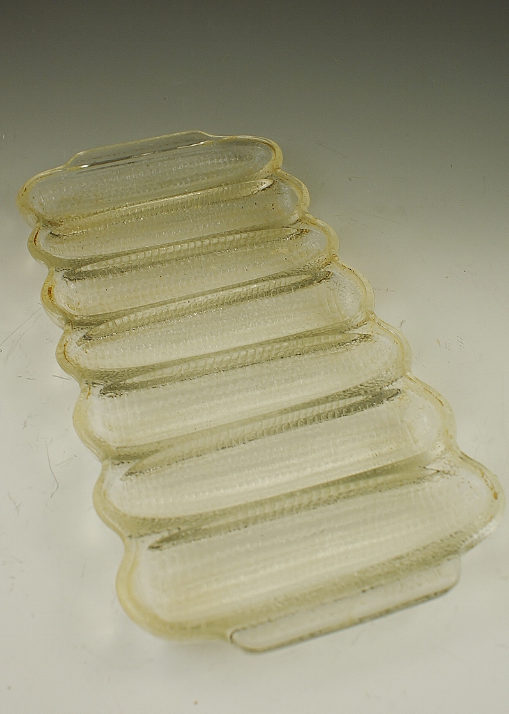 Two Vintage Glass Cornbread Dishes