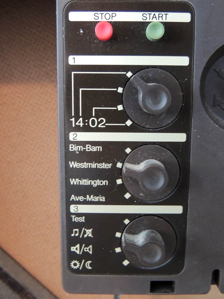 Bulova Chiming Wall Clock, Wood Letter Holder and Wood Frame