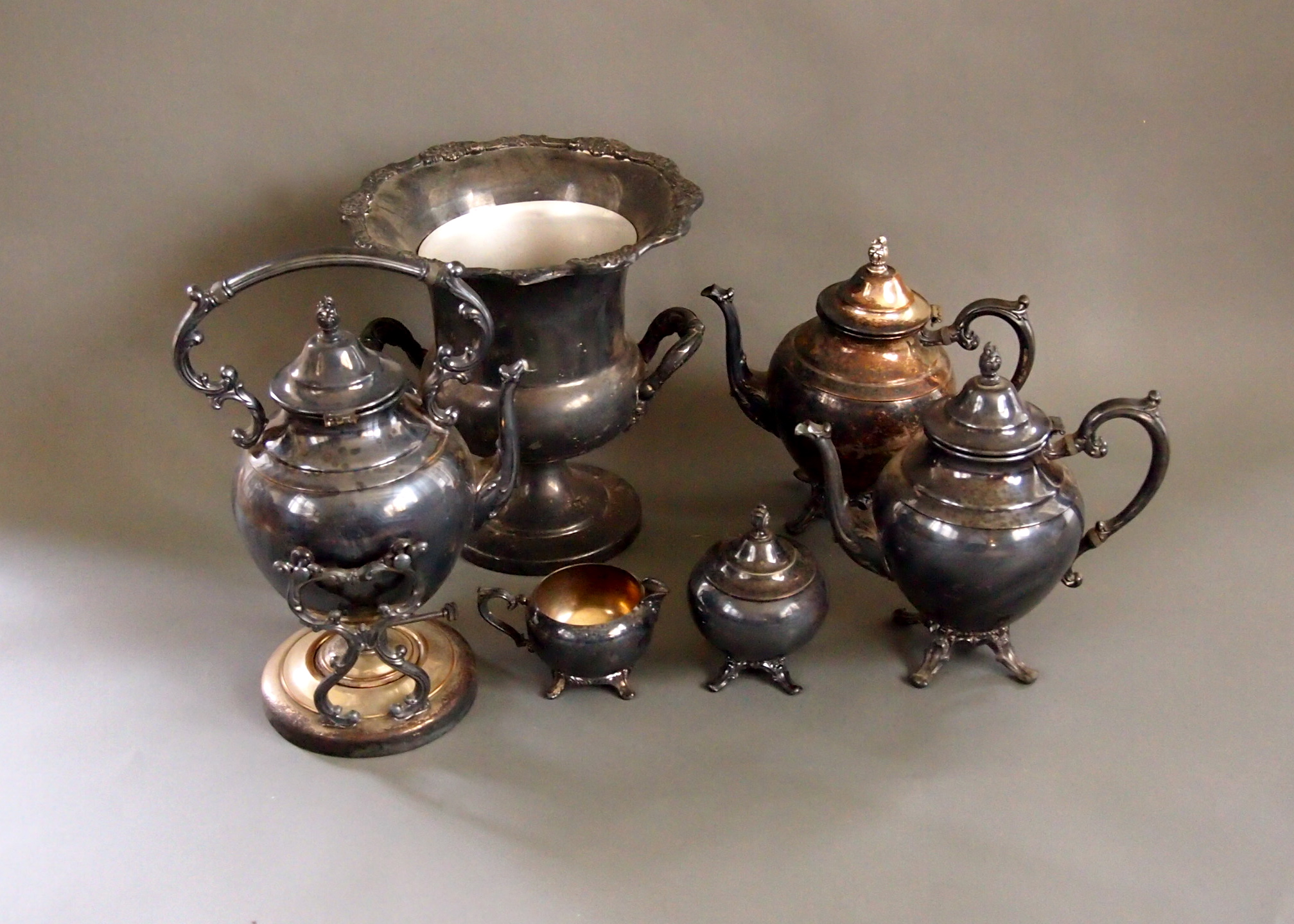 Victorian Style WM Rogers Silverplated Tea Set