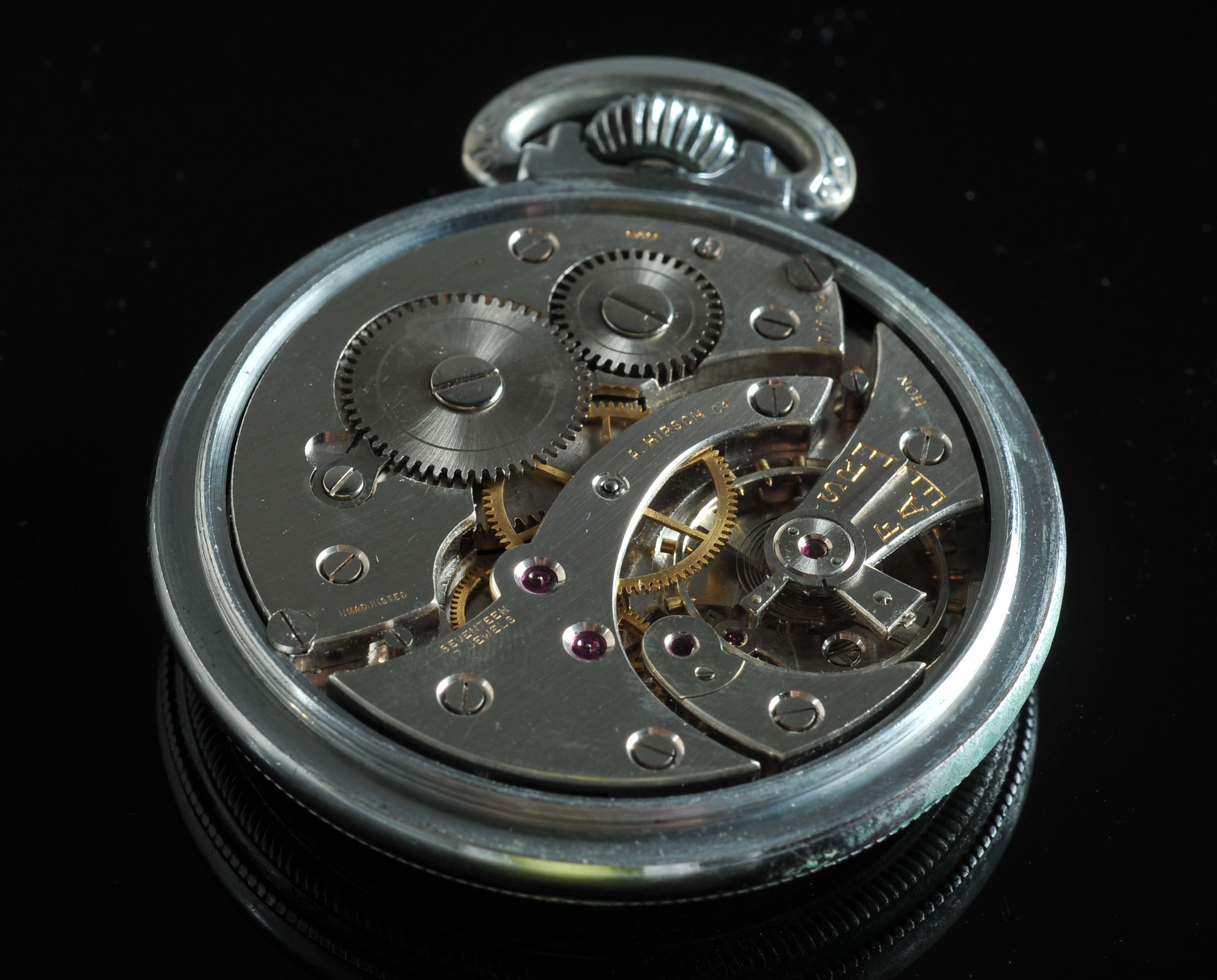 Vintage Allerton 17 Jewels Railroad Pocket Watch 