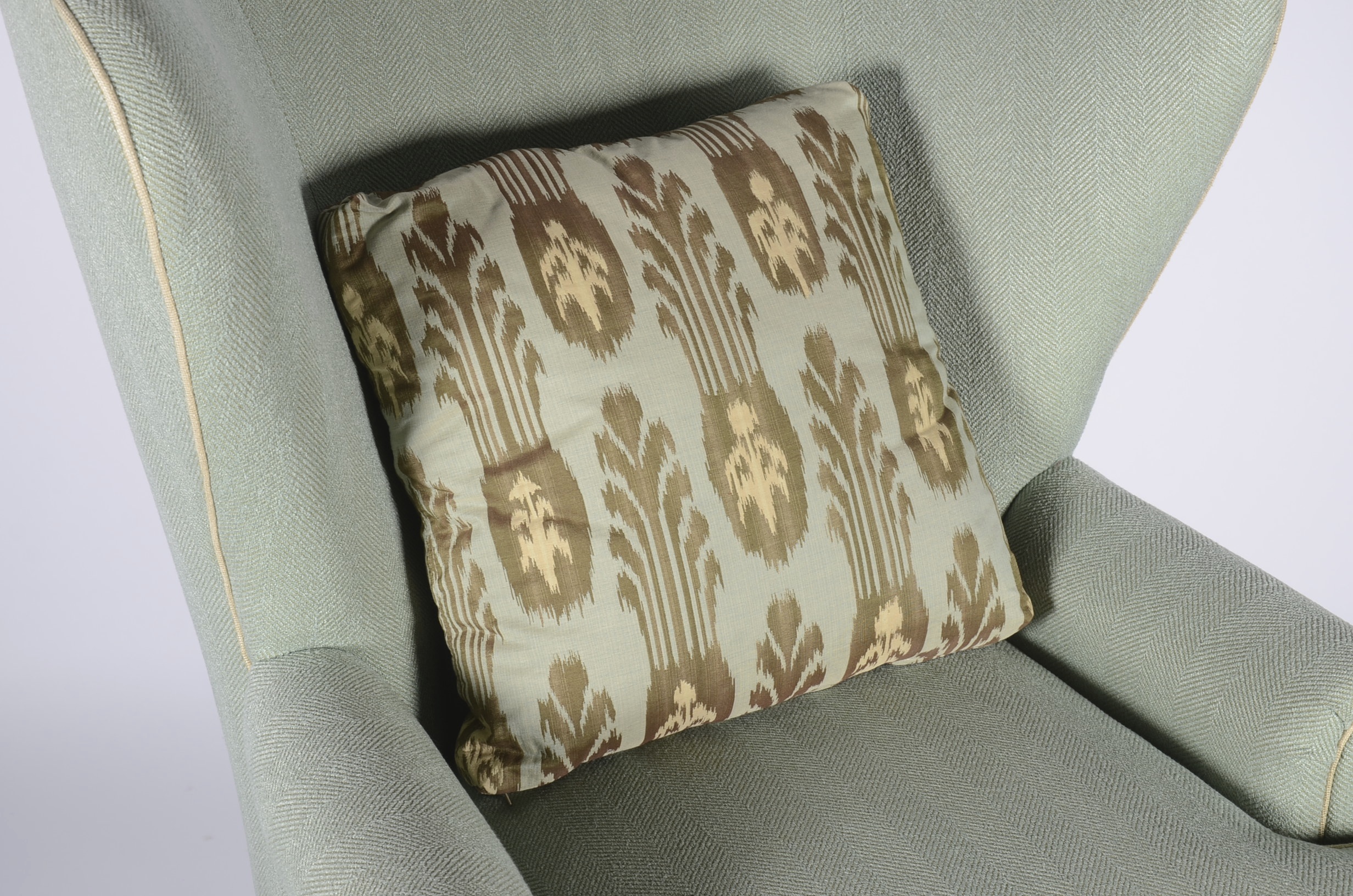 Wonderful Large Upholstered Wing Back Chair