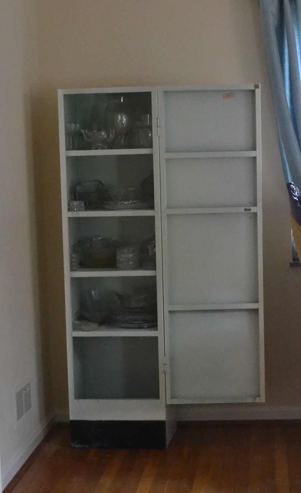 Vintage Tall Single-Door Metal Cabinet