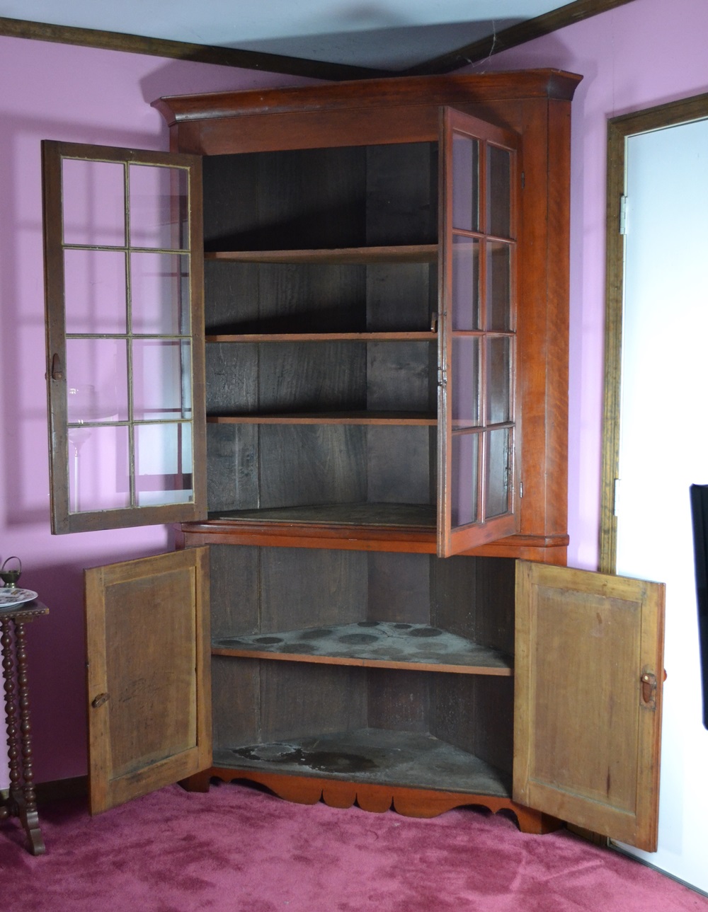 Vintage Corner Cupboard