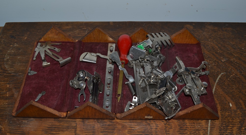 Vintage Puzzle Box with Sewing Machine Feet