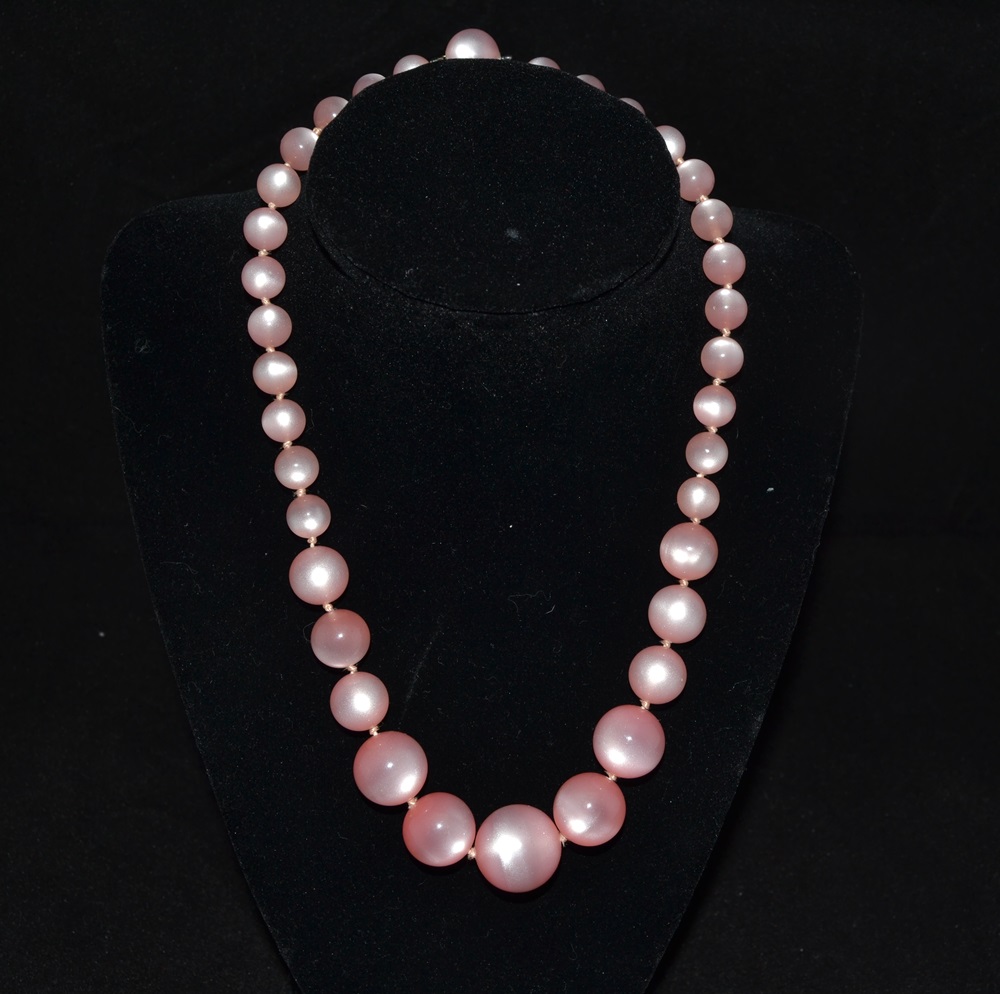 Two Vintage Pink Necklaces