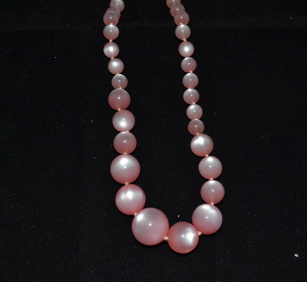 Two Vintage Pink Necklaces