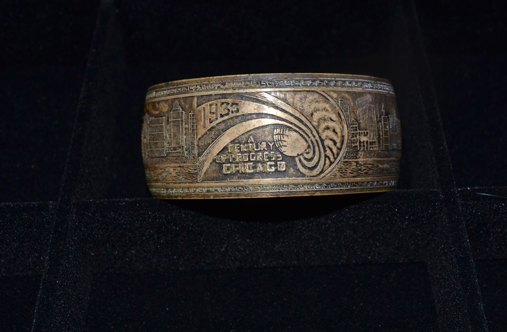 1933 Chicago World's Fair Bracelet and 1939 New York World's Fair Pin