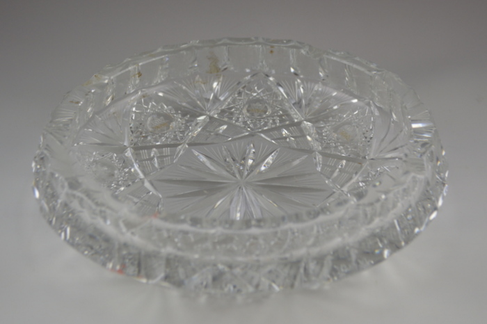 Crystal Ashtrays and Toothpick Holder ... Cocktail anyone? 