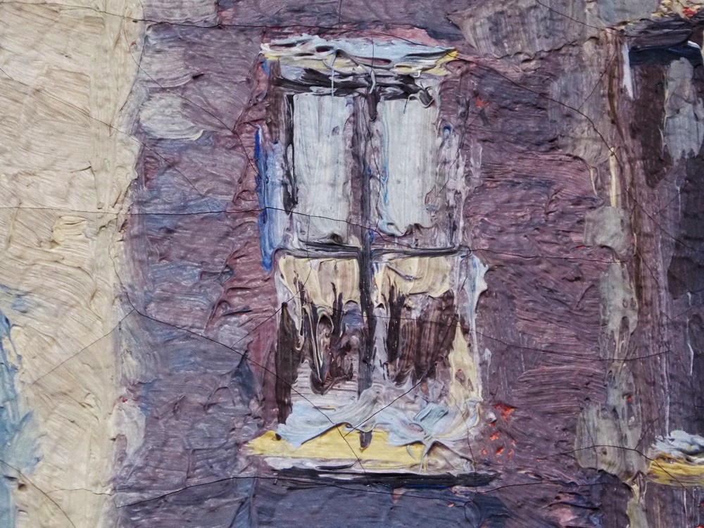 An Exceptional ET Hurley Painting in the Original Frame Titled "An Old Quilt"