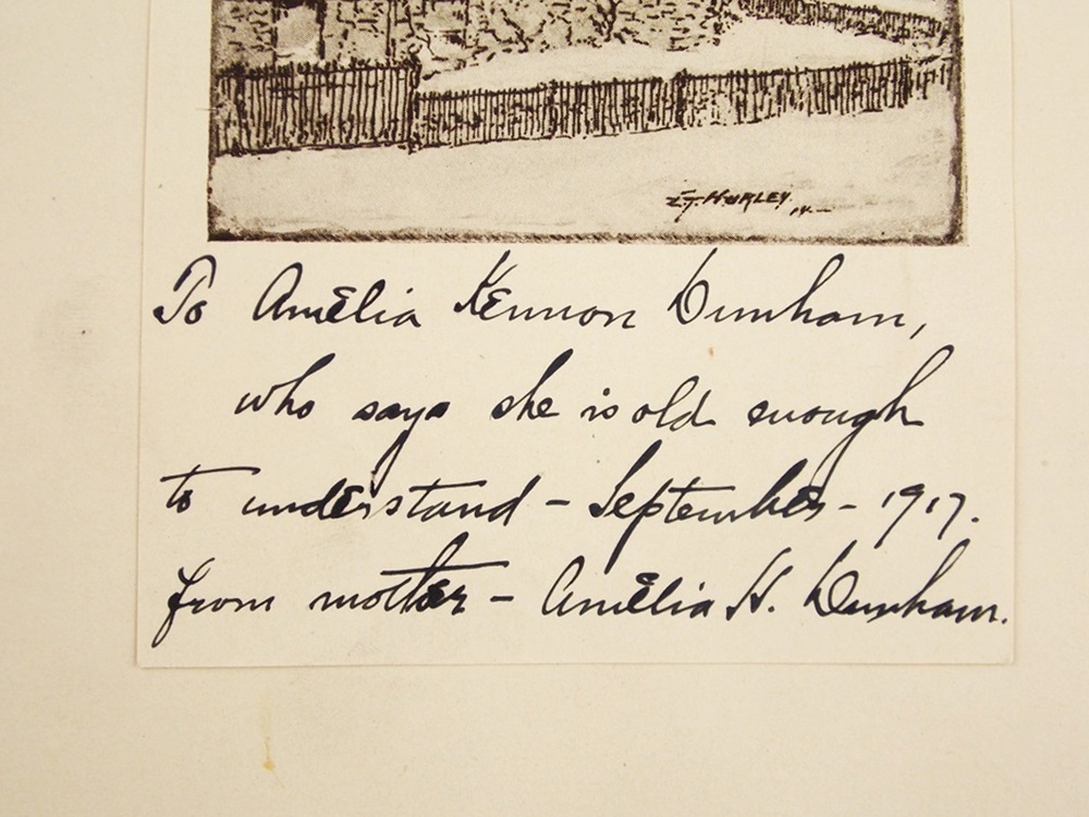 An Exceptional ET Hurley Painting in the Original Frame Titled "An Old Quilt"