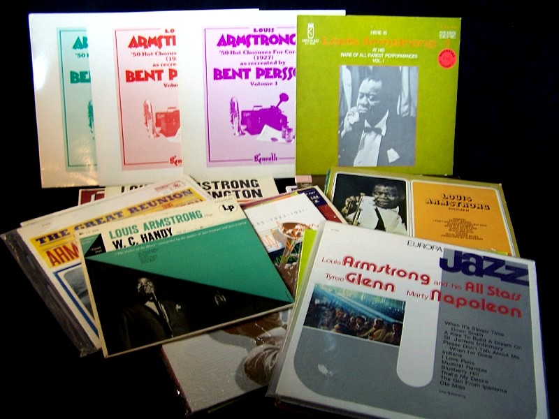Louis Armstrong Jazz Trumpeter and Singer Vinyl LPs