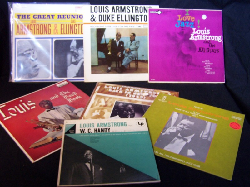 Louis Armstrong Jazz Trumpeter and Singer Vinyl LPs