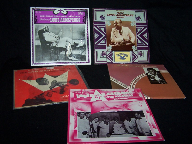 Louis Armstrong Jazz Trumpeter and Singer Vinyl LPs