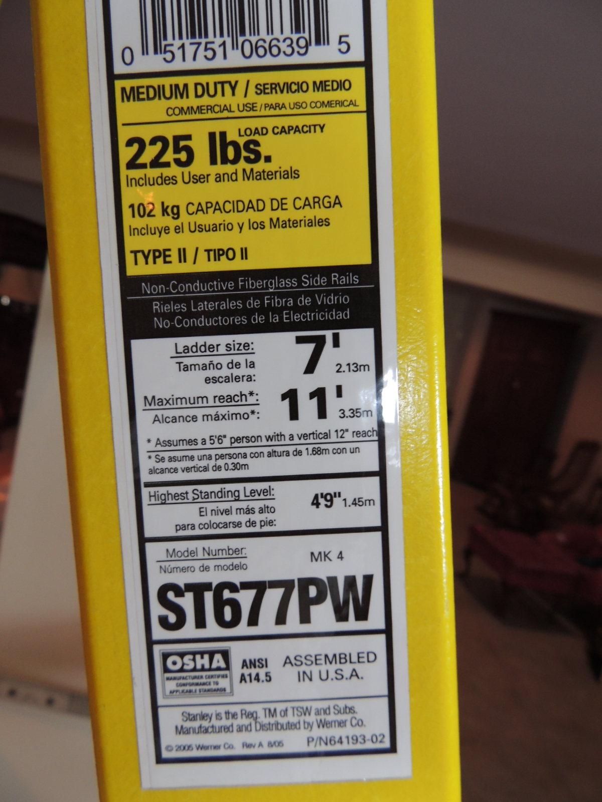 Stanley Fiberglass Ladder