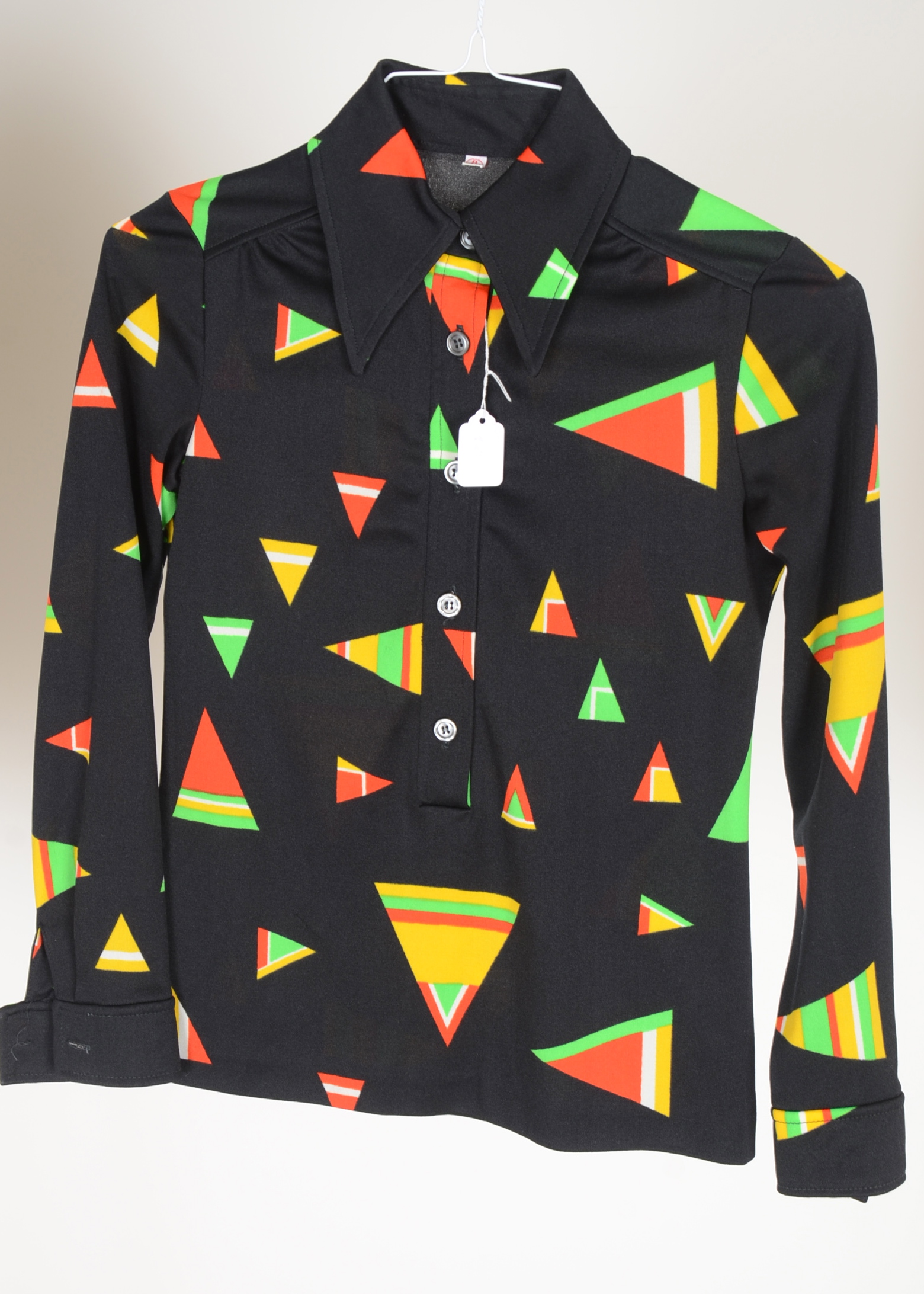 Collection of Five 70's Vintage Polyester Blouses