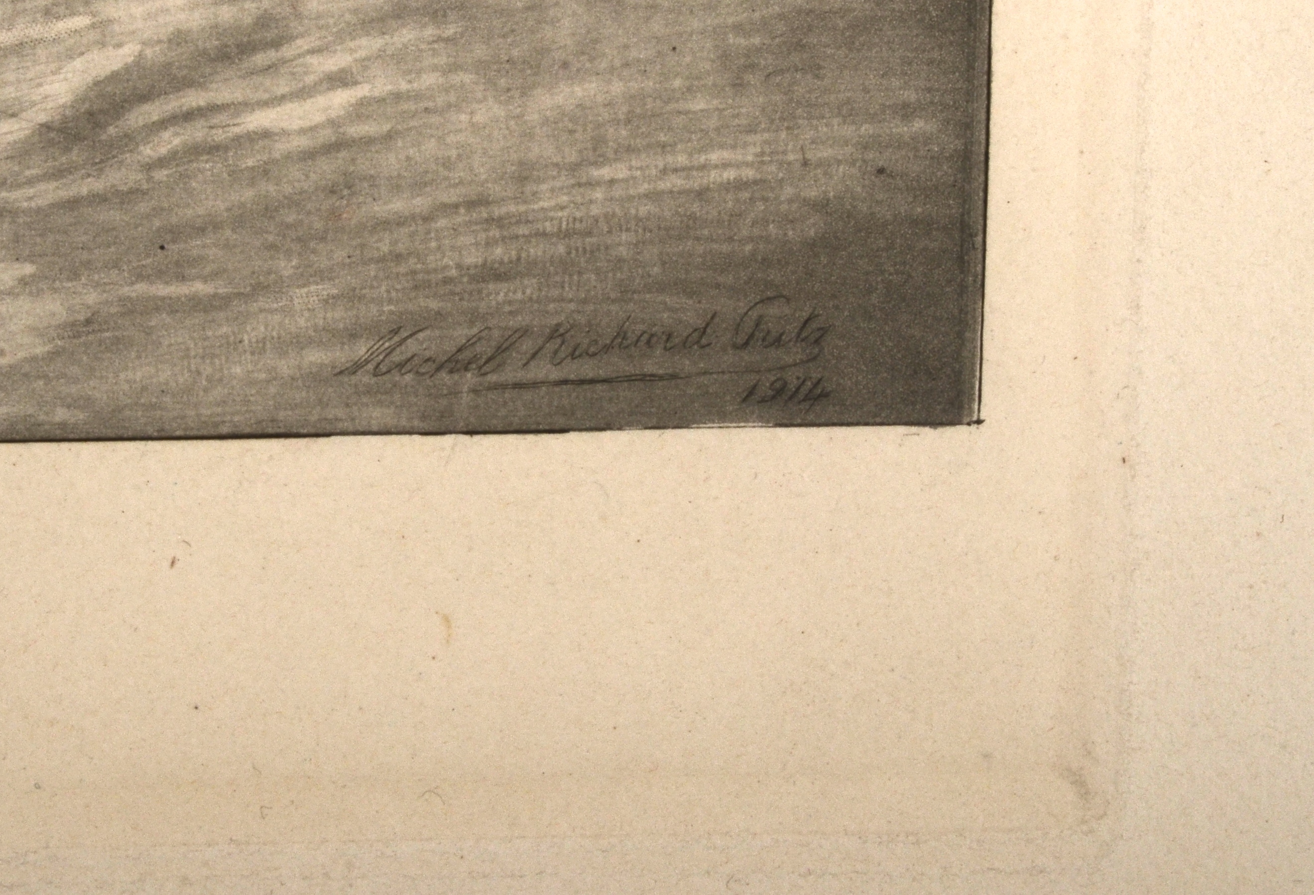 Original  Michel Richard-Putz  (1868 - ) Aquatint Etching With Hand Coloring