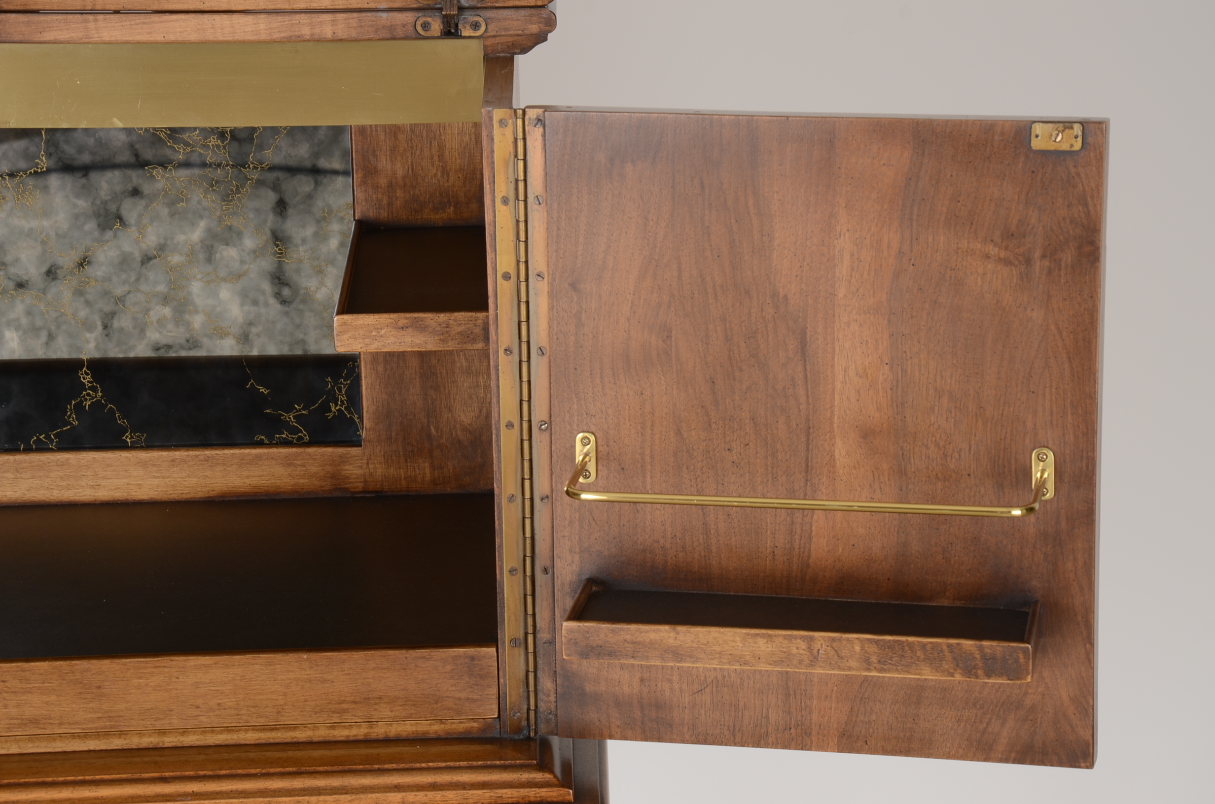 Free-Standing Wood Mini Bar