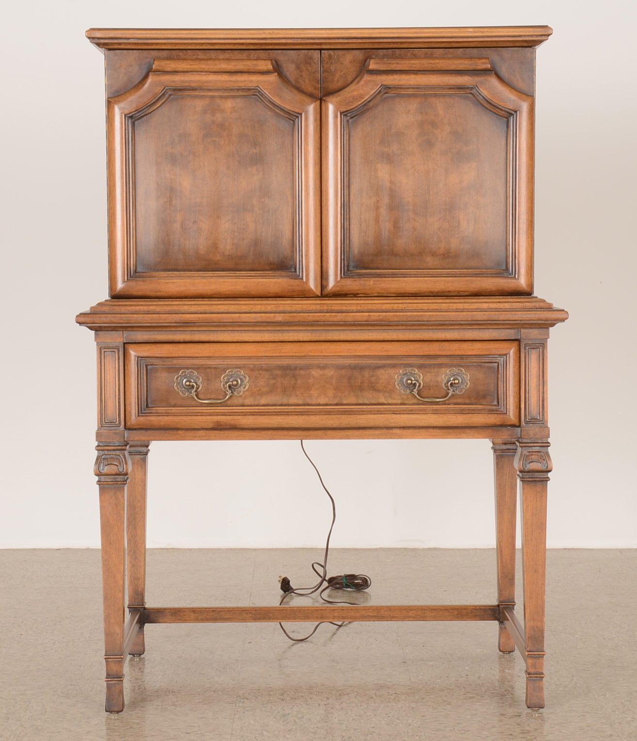 Free-Standing Wood Mini Bar